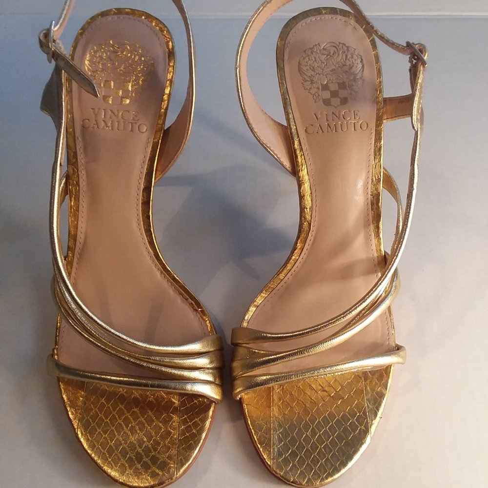 Vince Camuto Golden Strap Heel